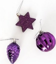 Kaemingk Bombki na choinkę świąteczne fioletowe 3 szt.