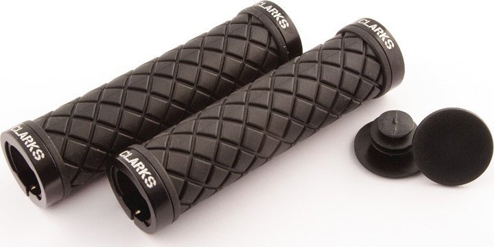 Clarks Chwyty kierownicy CLARKS CLO-276, LOCK-ON, Czarne w diamenty, Pierścienie czarne