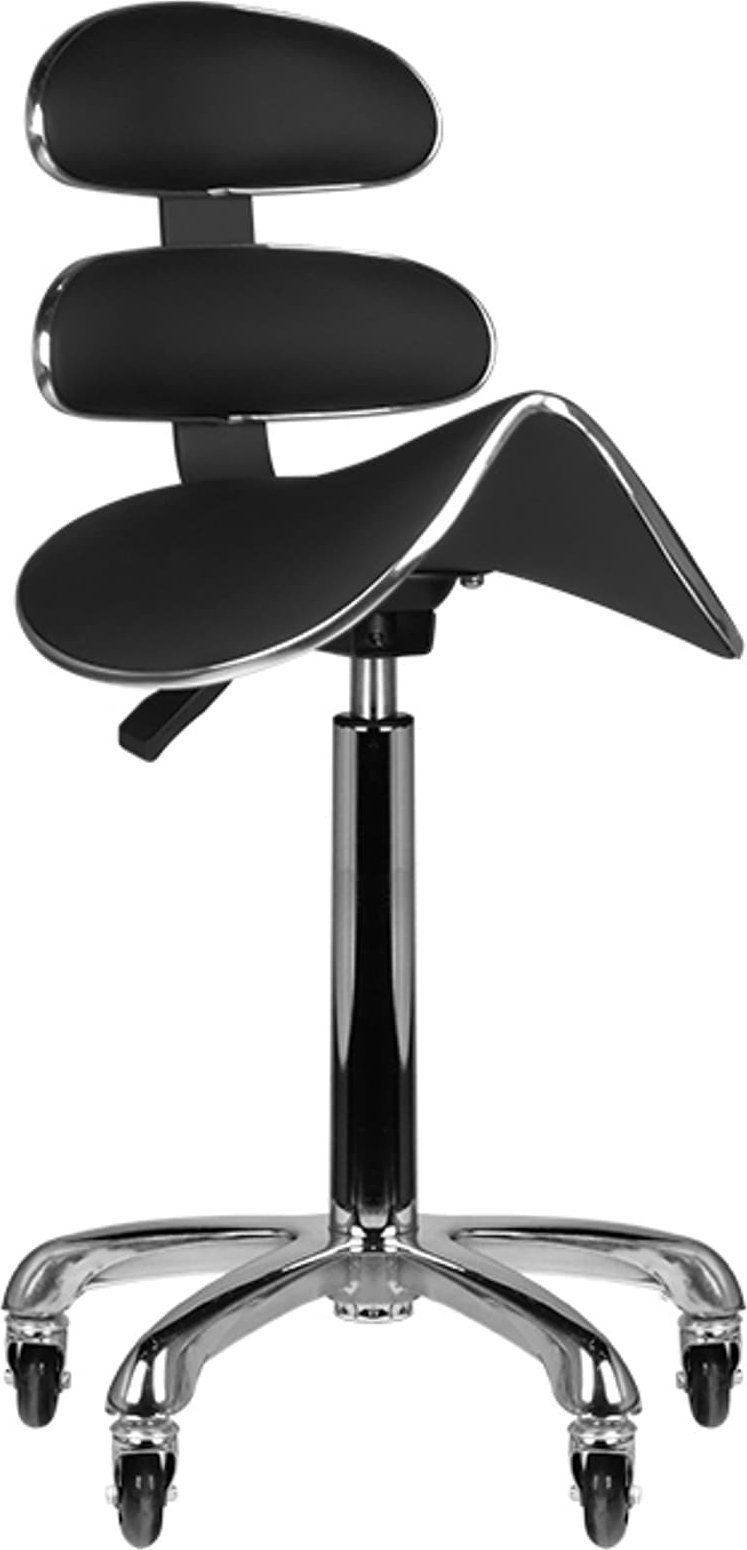 Activeshop Taboret kosmetyczny roll speed AM-880 czarny wysoki