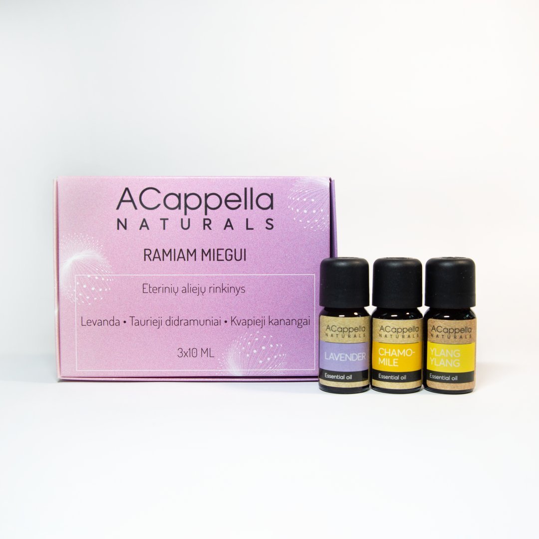 Eteriniu alieju rinkinys ACAPPELLA, ramiam miegui, 3x10 ml
