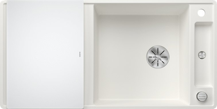 Zlewozmywak Blanco Axia III XL 6 S-F Silgranit biały z korkiem automatycznym InFino, deska szklana (523529)