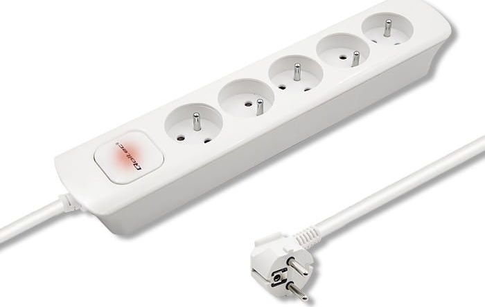 Listwa zasilająca Qoltec 5 gniazd 1.8 m biała (50276)