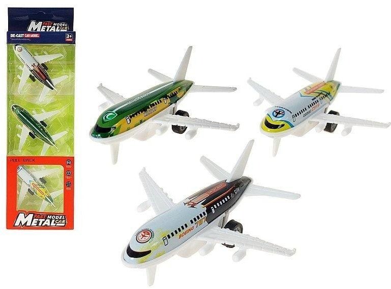 Samolot metalowy 3szt