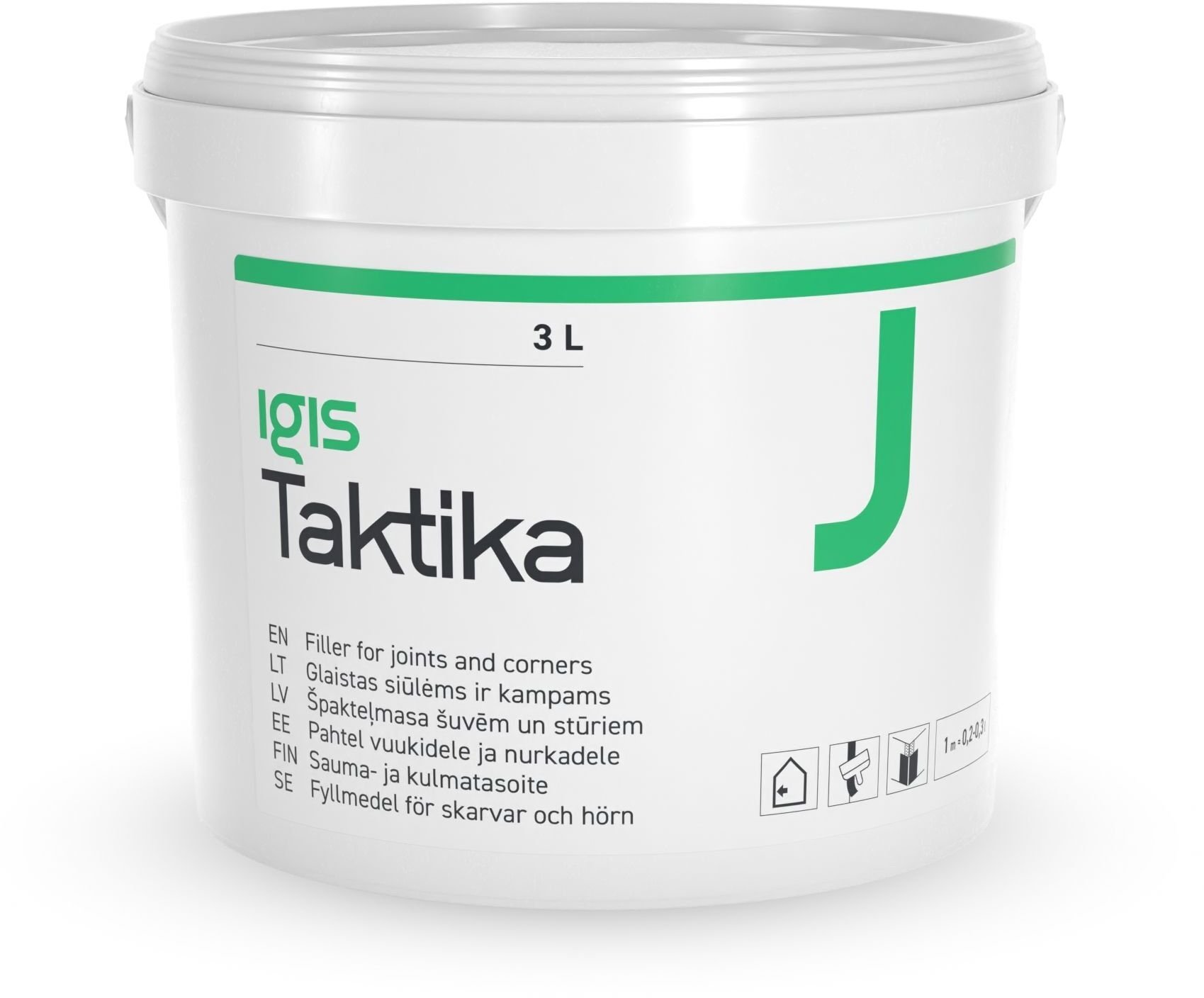Glaistas IGIS Taktika J, 3 l, sulems ir kampams (kibire)