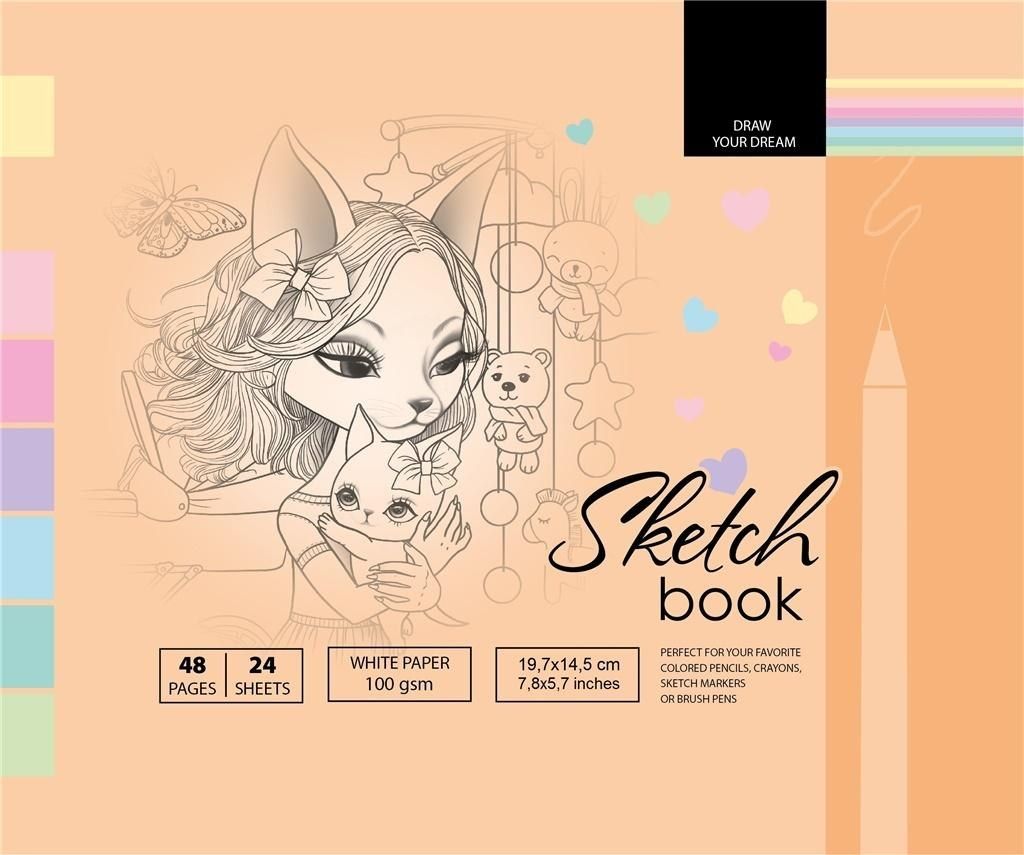 Fresh Szkicownik 14.5x19.7cm 48k pomarańczowy