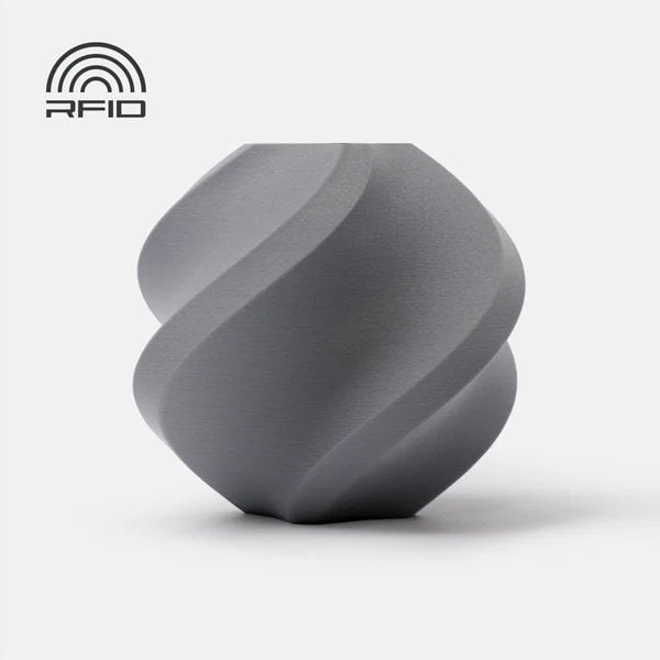 Filament Bambu Lab PLA Matte 1,75mm 1kg - w zestawie z wielorazową szpulą - Ash Grey}