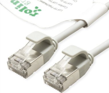 Roline ROLINE GREEN F/UTP DataCenter Patch Cord Cat.6A (Class EA), LSOH, bardzo cienki, szary, 1 m