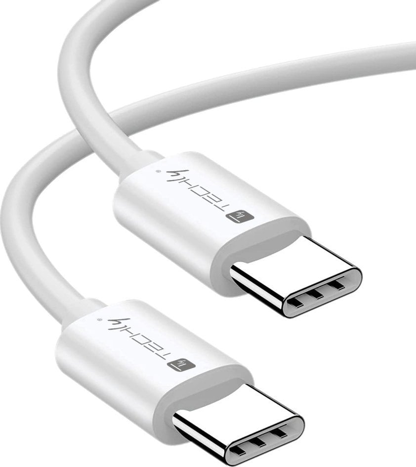 Kabel USB Techly USB-C - USB-C 1 m Biały (ICOC-MU4-40G240W1)