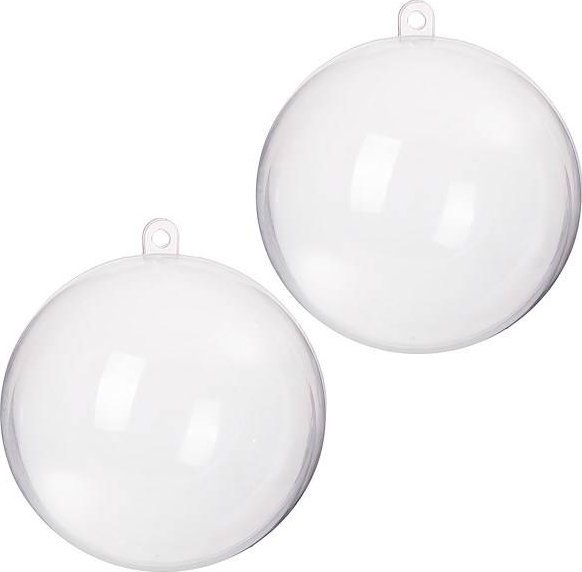 Springos Bombki akrylowe 8cm kula plastikowa decoupage zestaw 2 szt UNIWERSALNY