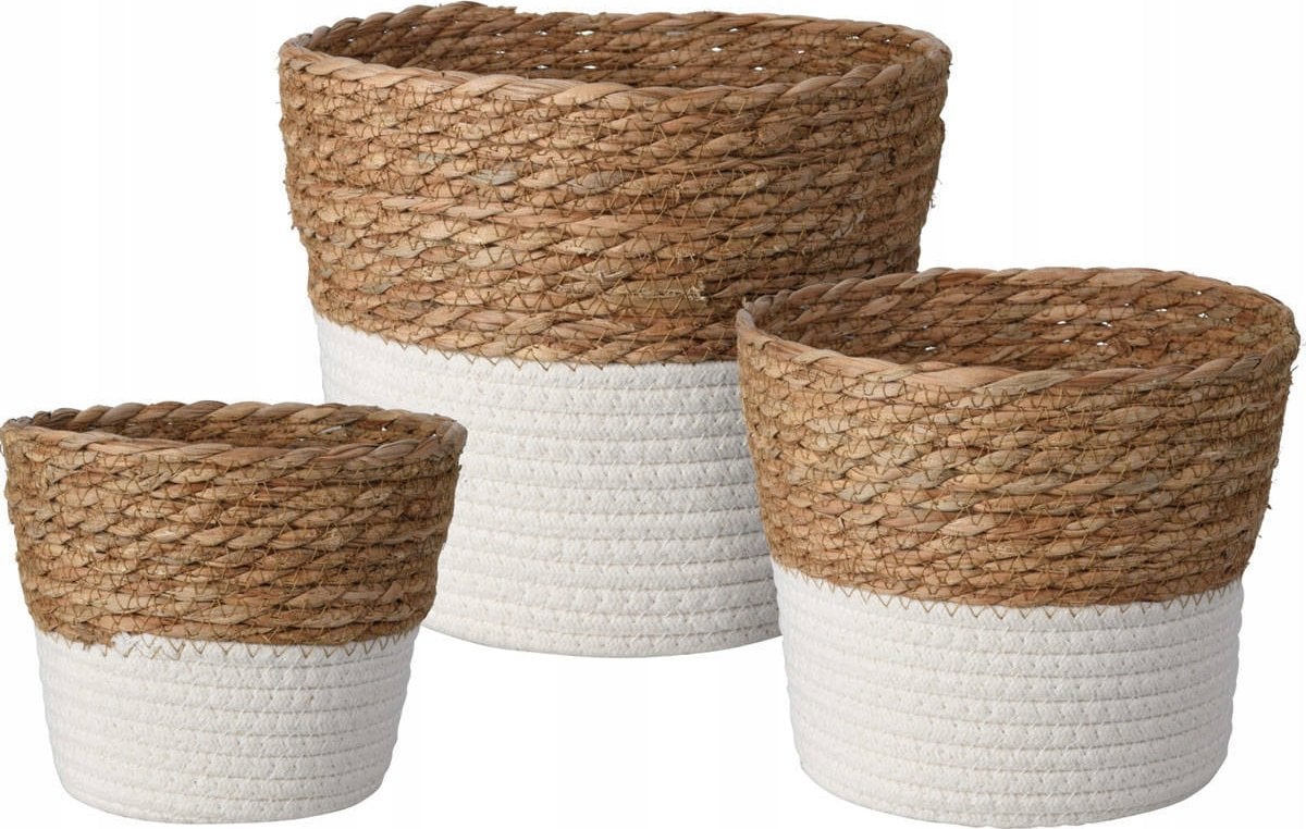 Home Styling Collection Kosze do przechowywania rattanowe, 3 sztuki