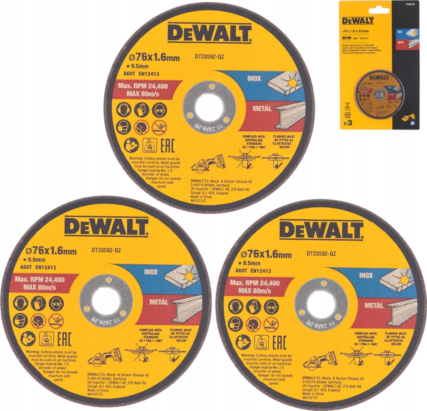 Dewalt DEWALT TARCZA METAL 76x1,6mm DO DCS438