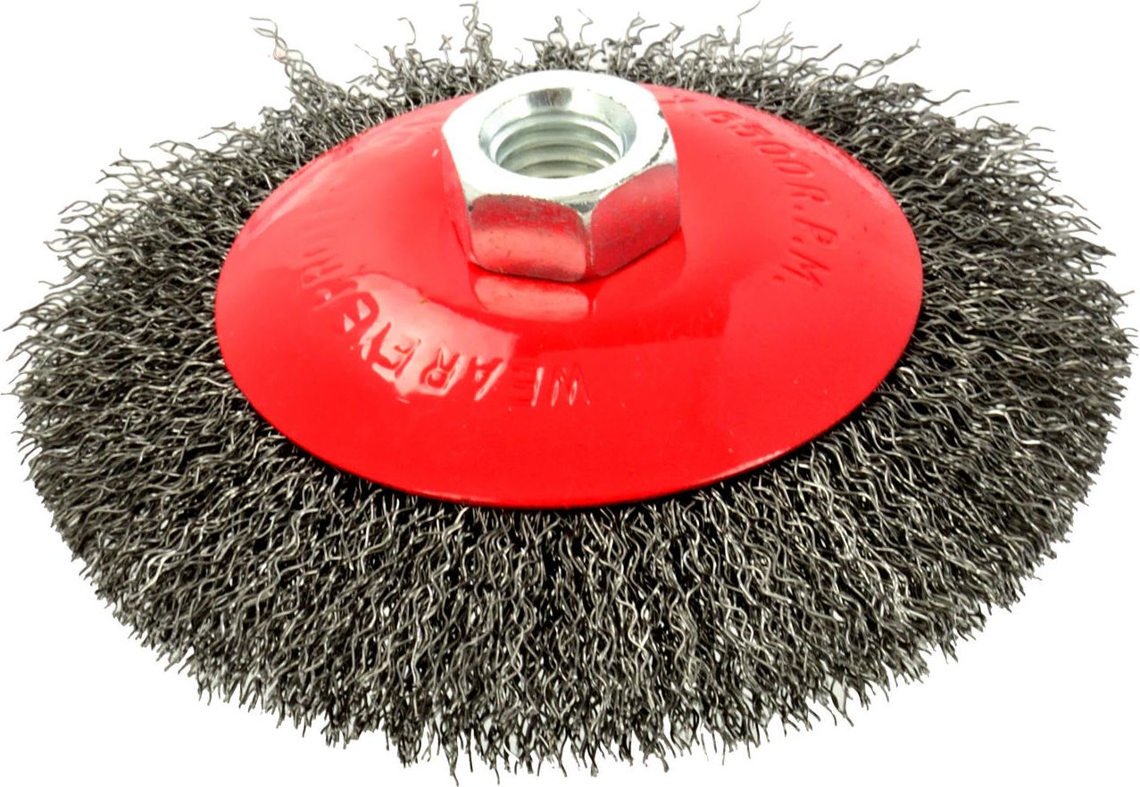 Geko Szczotka druciana obrot.boczna 115mm stalowa M14 (G00598)