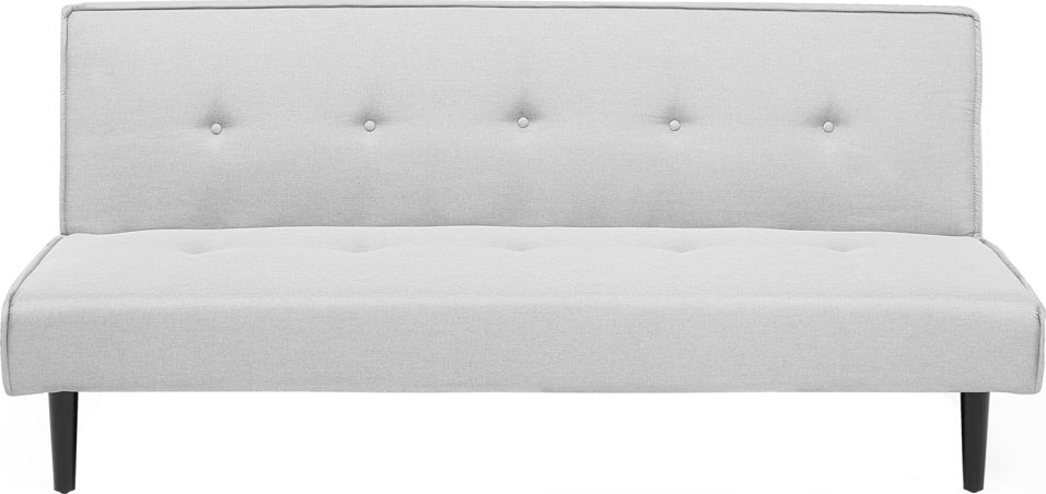 Beliani Sofa rozkładana jasnoszara VISBY