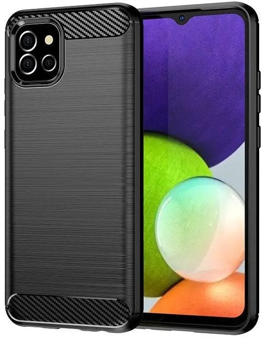 Carbon Case elastyczne etui pokrowiec Samsung A03S EU (166.5) czarny
