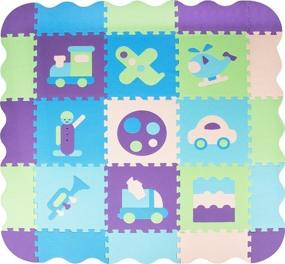 Springos Piankowe puzzle dla dzieci 90x90 cm mata piankowa 77 elementów UNIWERSALNY