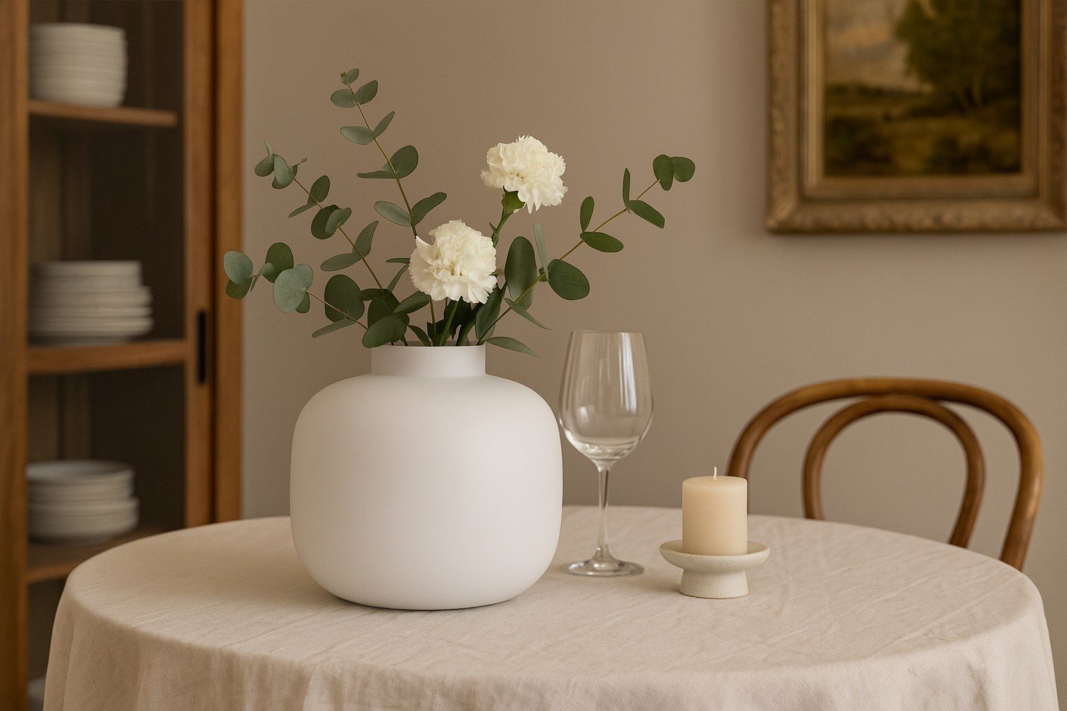 Wazon szklany 21,5 cm biały Asa Glass