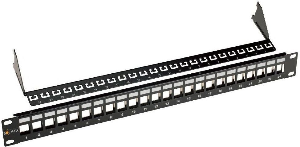 Solarix Patch panel 19" 1U 24x slot keystone (SX24M-0-STP-BK-UNI)