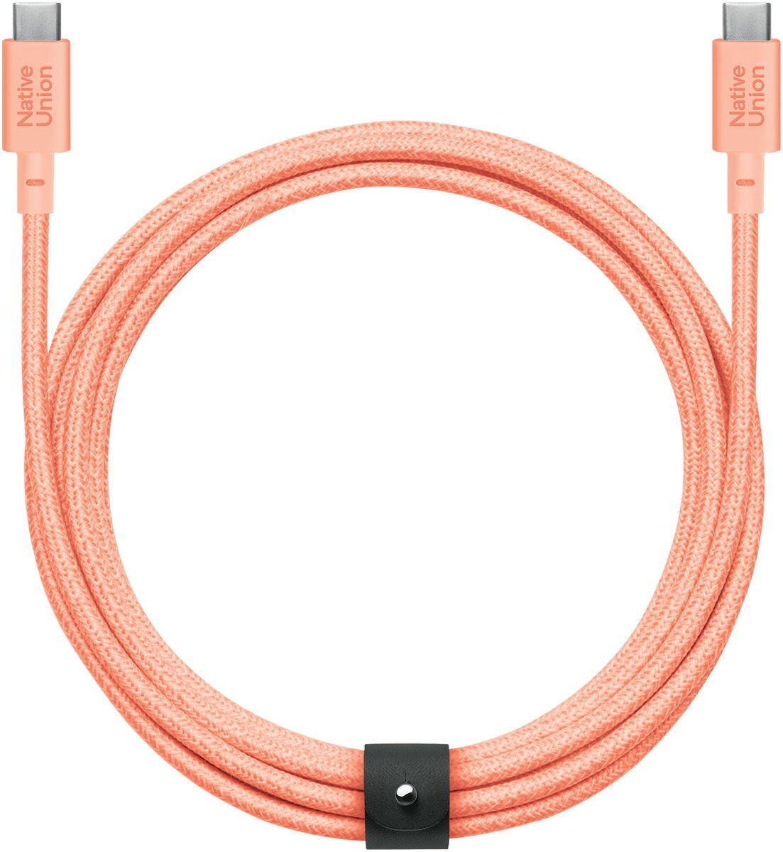 Kabel USB Native Union USB-C - USB-C 3 m Pomarańczowy (BELT-XL-C-APR-3-NP)