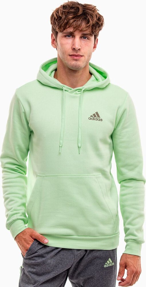 Adidas Bluza męska adidas Essentials Fleece Hoodie zielona IN0327 L