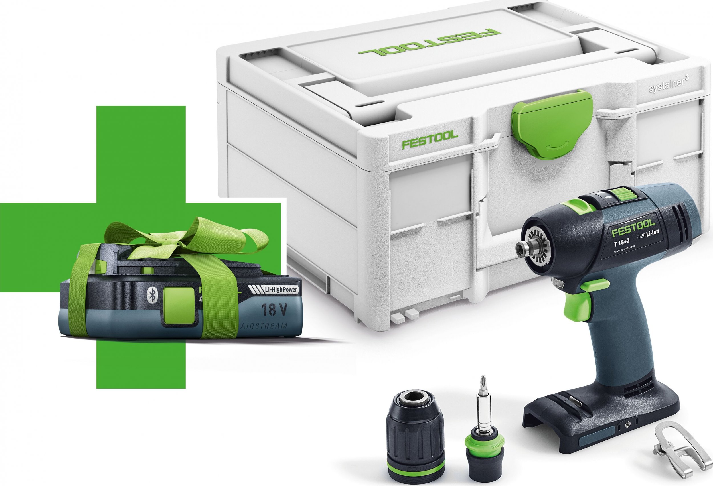 Wiertarko-wkrętarka Festool T 18+3 Basic (577051) 18 V 1 x akumulator 4 Ah