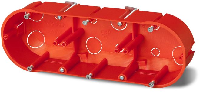 Elektro-Plast Puszka podtynkowa karton-gips PK-3x60 pomarańczowa (0234-00)