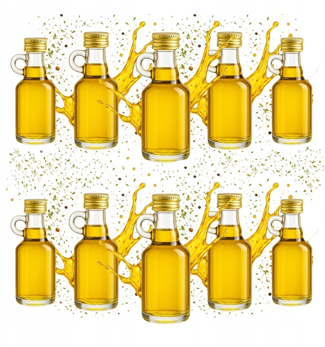 100X BUTELKA Galonik 40ML NA OLIWĘ PERFUMY PRÓBKI ŚLUB Z ZAKRĘTKĄ GALLONE