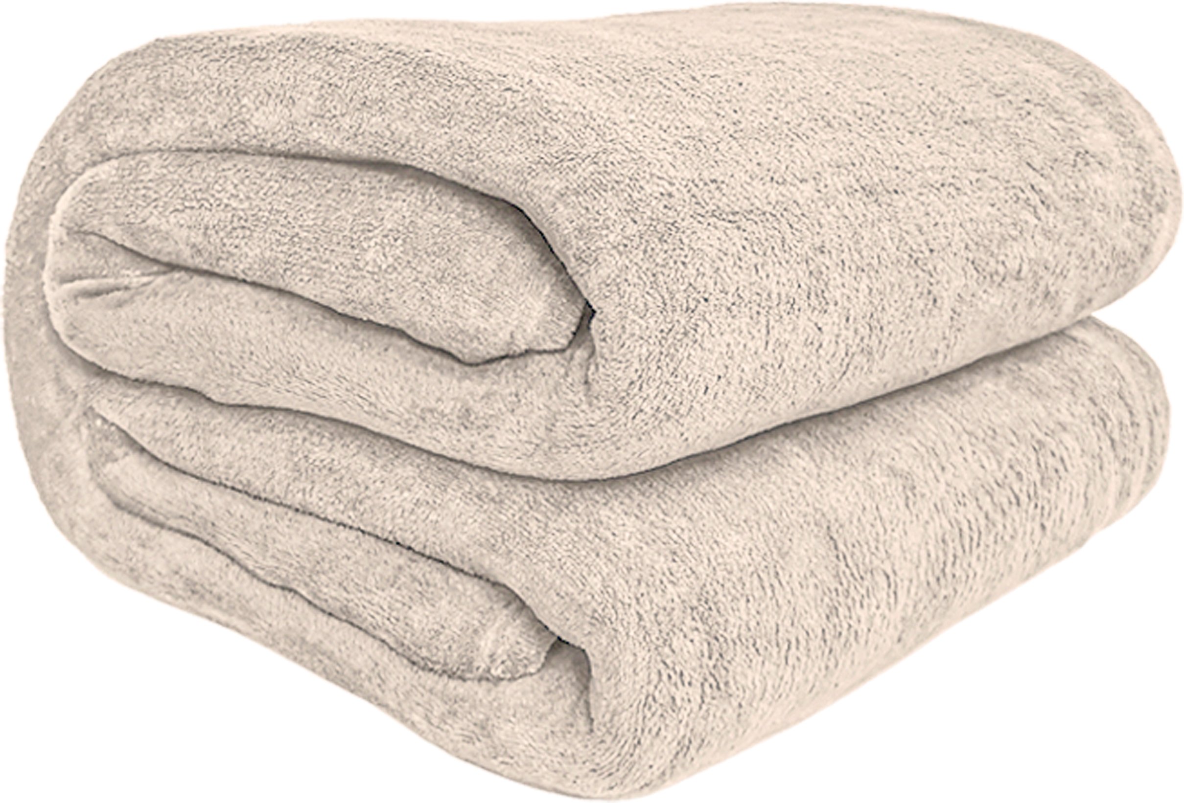 Koc 160x200 beż Tago dwustronny miękki idealny na prezent ciepły