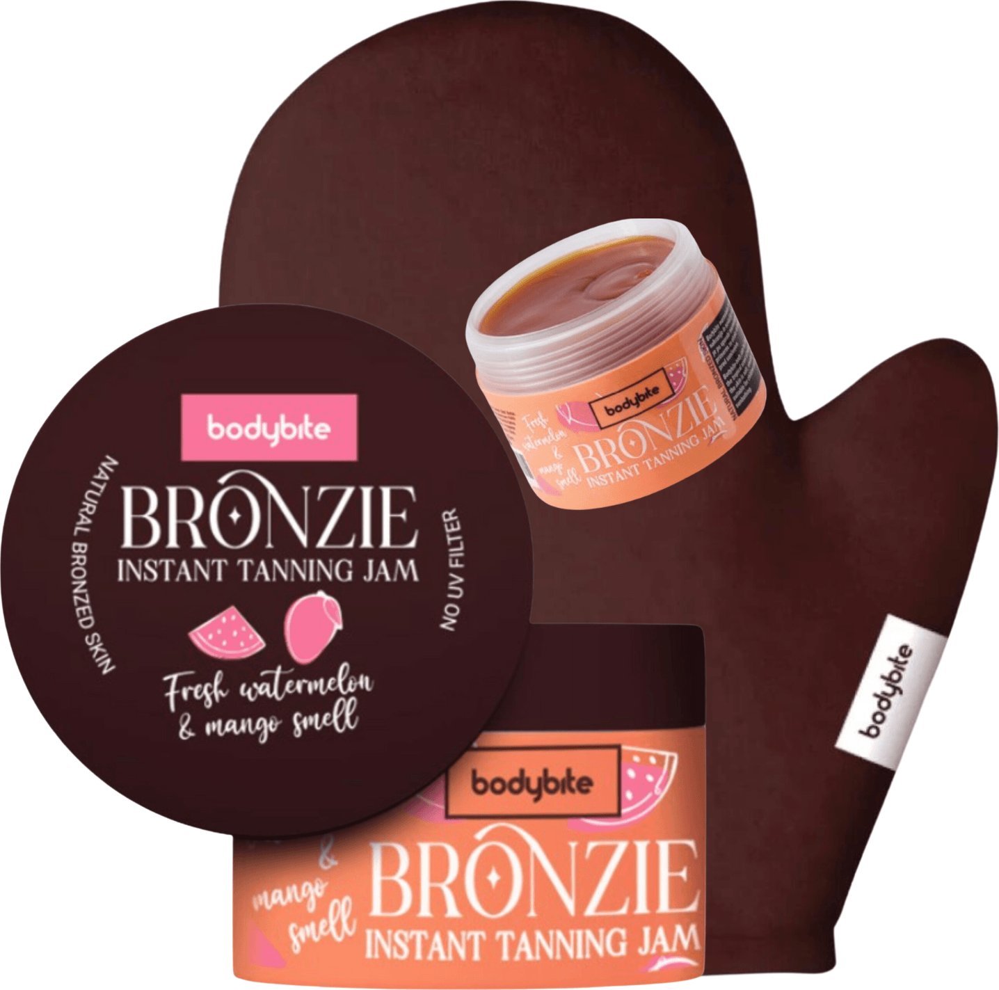 Bodybite Bodybite Bronzie Krem Przyspieszający + Rękawica