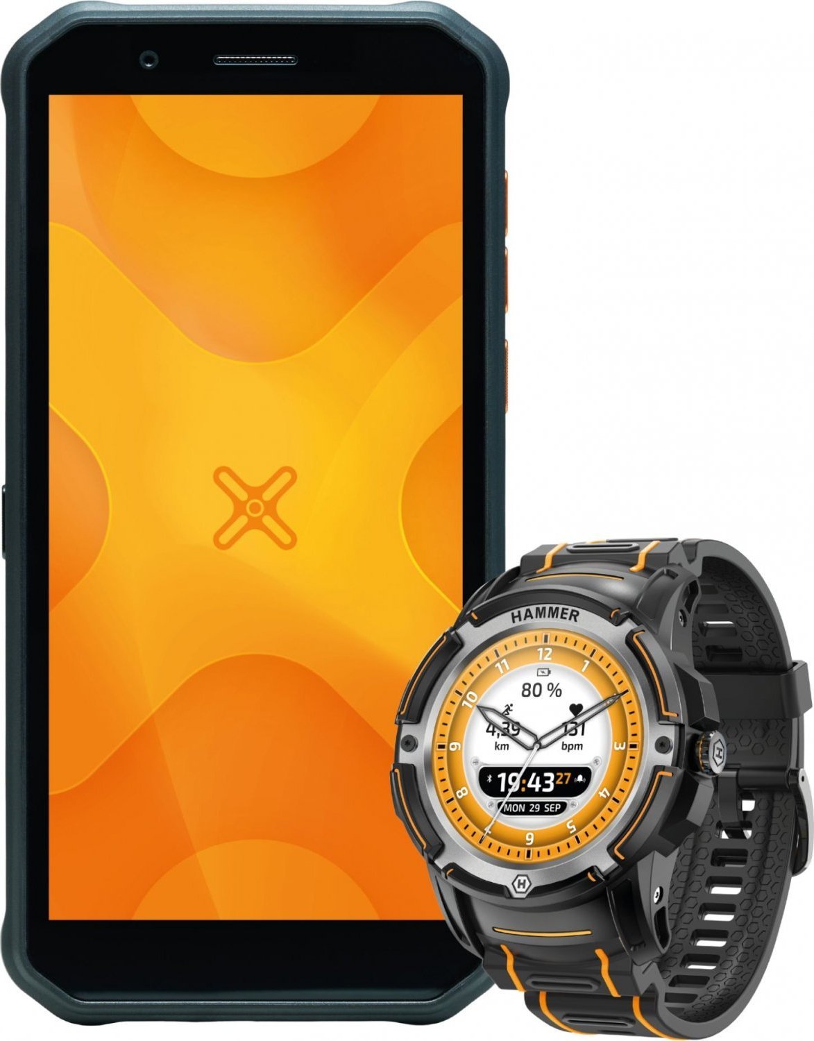 Smartfon myPhone Hammer Energy X + Hammer Watch 4/64GB Czarny (TEL000925)