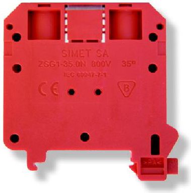 Simet Złączka szynowa gwintowa 2,5 - 35mm2 2-torowa czerwona ZSG1-35.0N (11721311)
