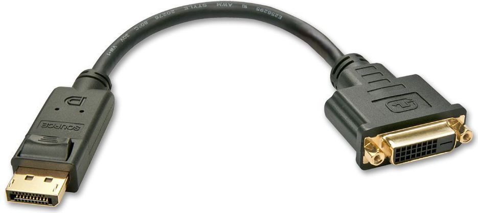 Adapter AV Lindy DisplayPort - DVI-D czarny (41004)