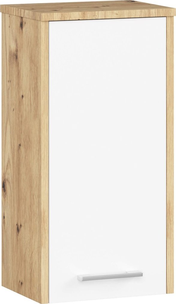 Szafka łazienkowa wisząca FIN W 30 cm - dąb artisan-biały - 1 drzwi
