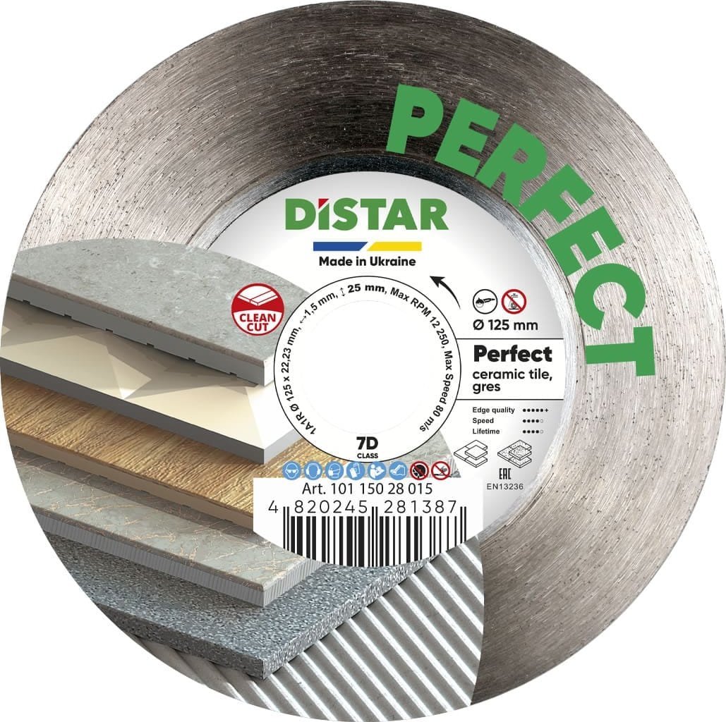 Distar Diamentowa tarcza 1A1R 125mm Perfect