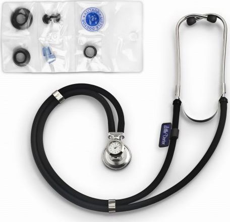 Little Doctor Stetoskop SteTime Little Doctor z zegarkiem Rappaport - czarny