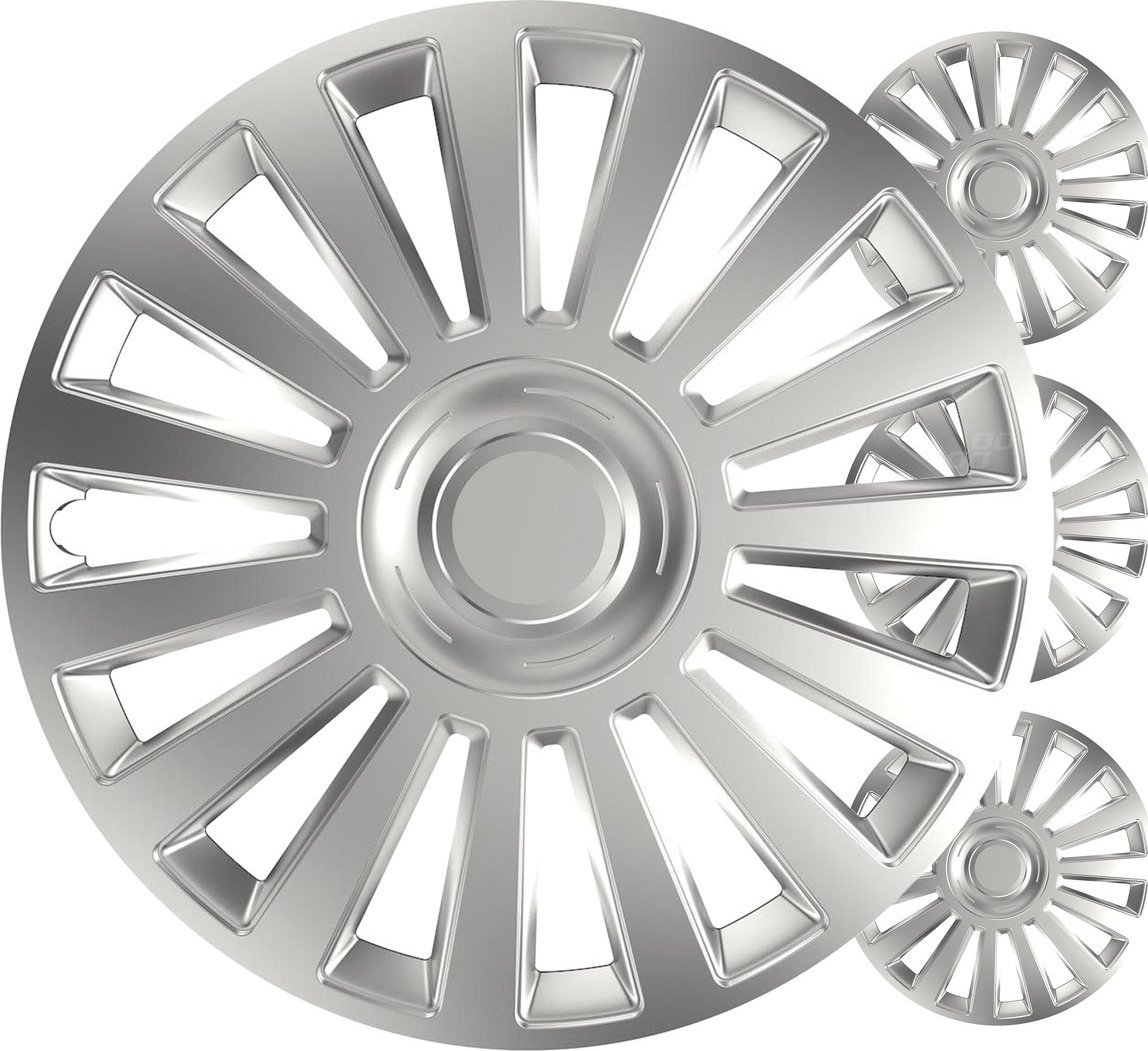 Kołpaki samochodowe 4szt. komplet luxury srebrne 16" cali color box