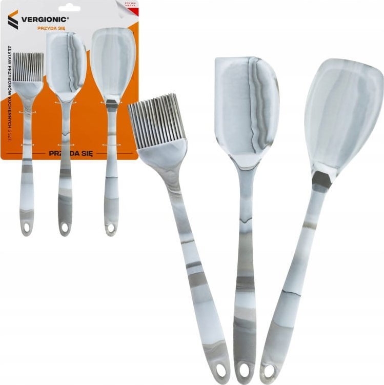 Zestaw przyborów kuchennych 3 szt. szpatułka pędzelek łopatka