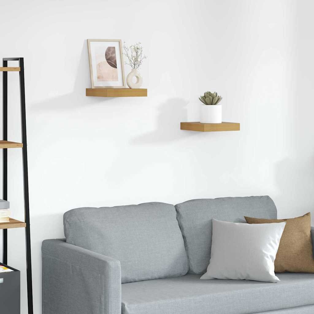 vidaXL Półki ścienne z przechowywaniem 2 pcs Beżowy 23 x 23,5 x 4 cm