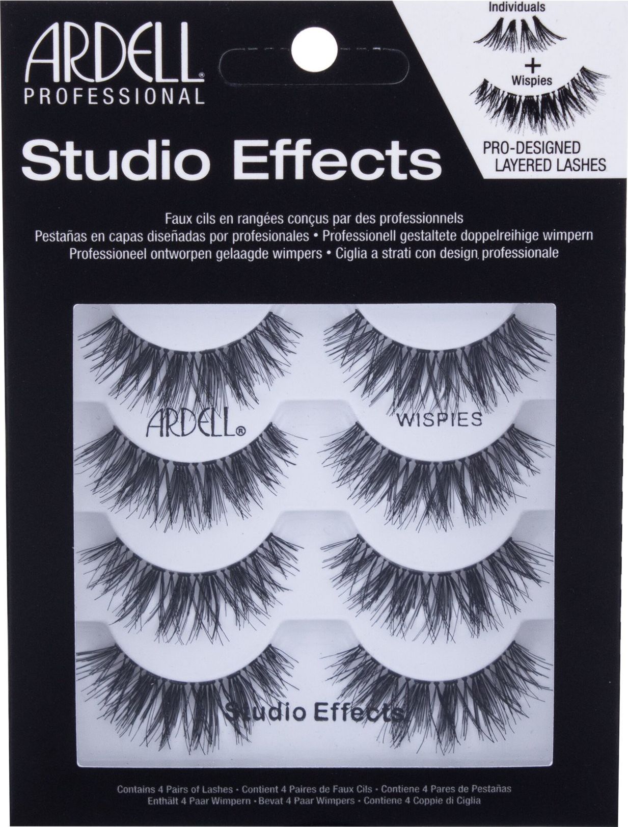 Ardell Ardell Studio Effects Wispies Sztuczne rzęsy 4szt Black