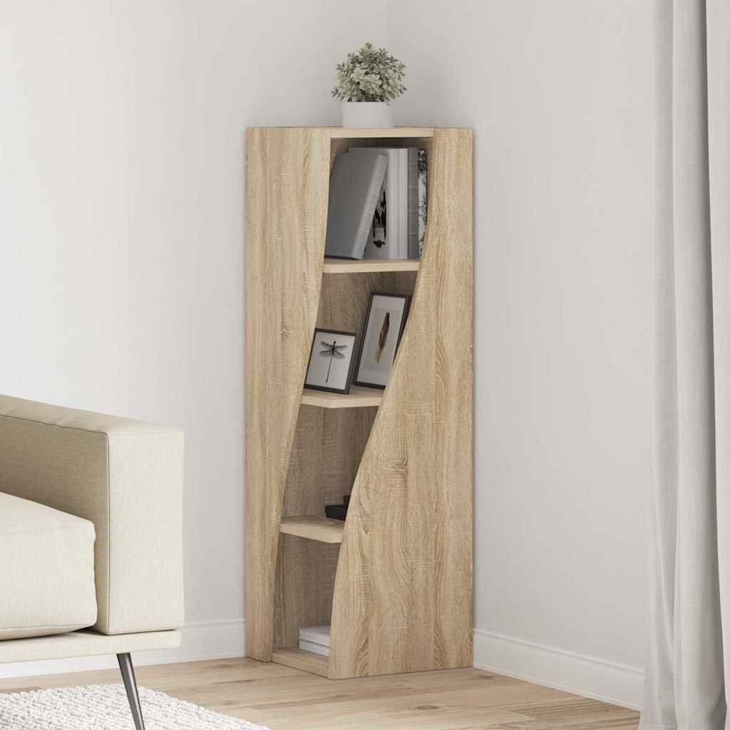 vidaXL Szafka narożna Biały 32x32x102cm Materiał z drewna pochodnego