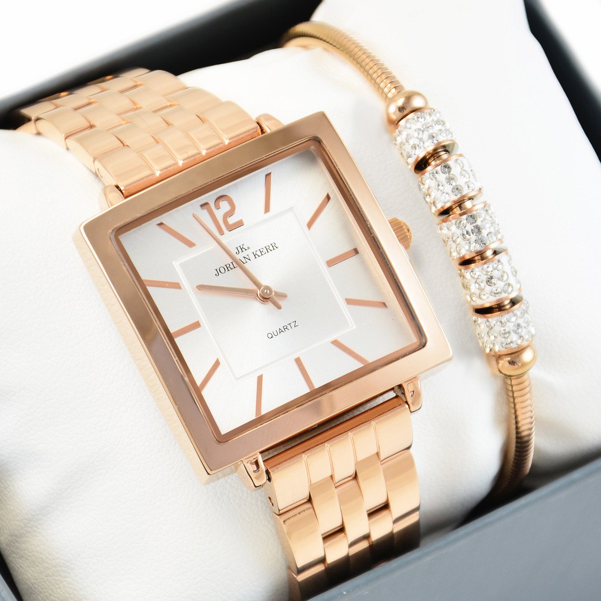 Zestaw damski zegarek Jordan Kerr P9010 rosegold z bransoletką