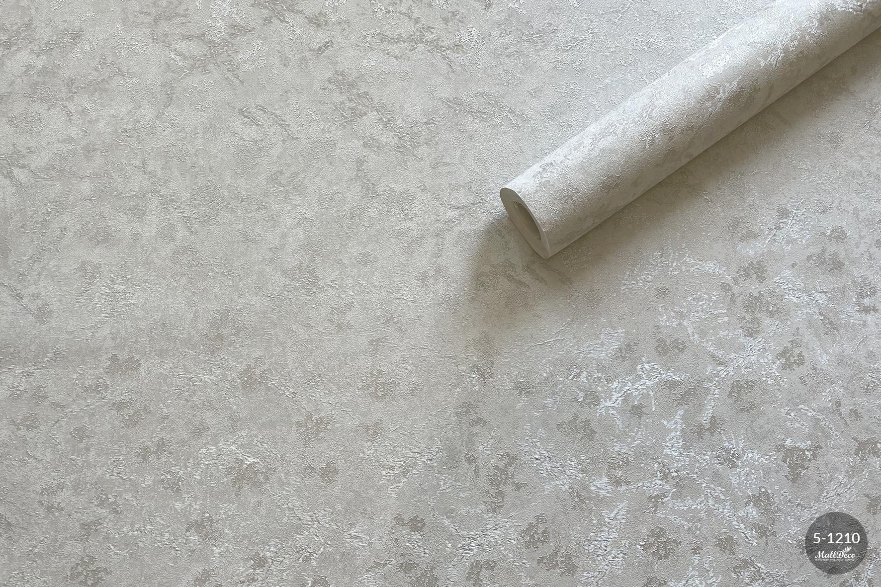 MallDeco TAPETA WINYLOWA SOFIA SILVER