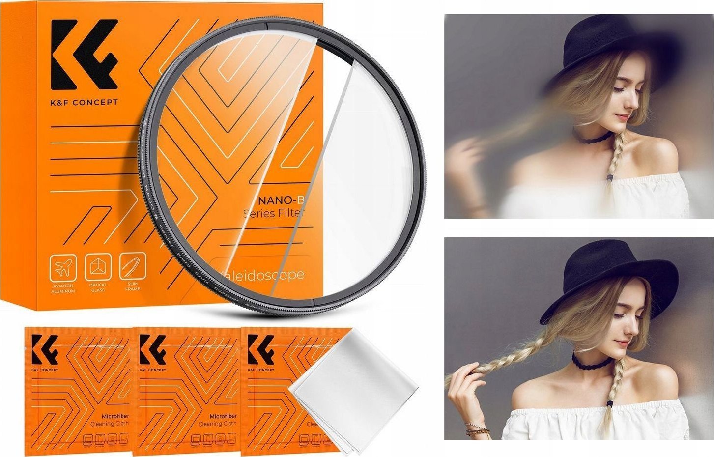 Filtr Ostry Pas Środek Center Field Split Diopter K&F NANO-B na 58 mm 58mm / KF01.2668V1