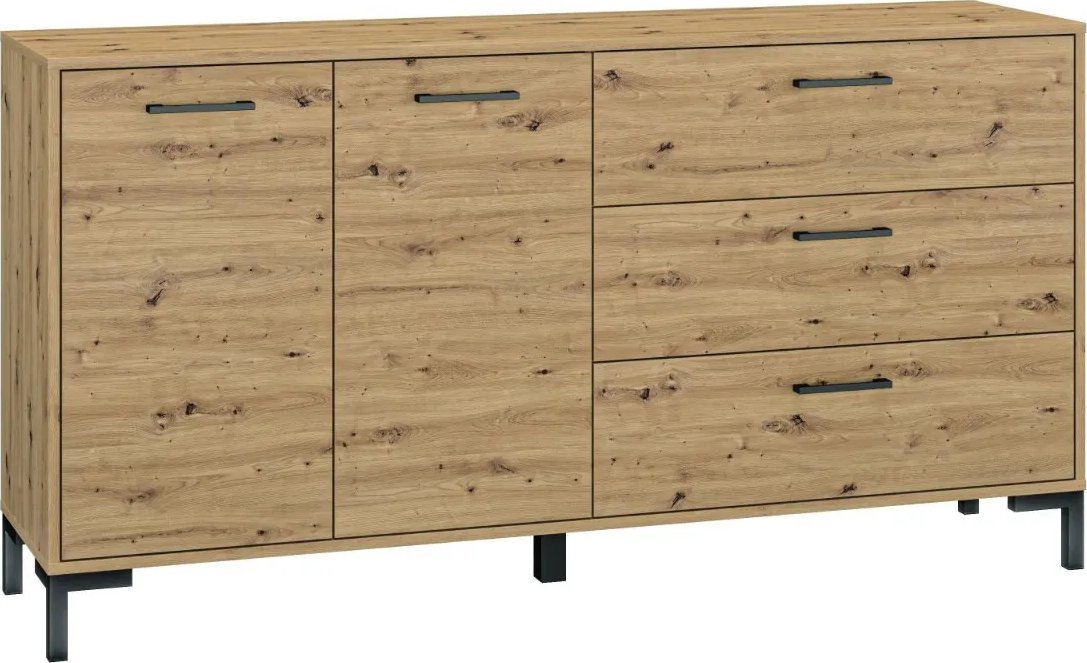 ML Meble Komoda NIKOLA 3S2D dąb artisan ML MEBLE