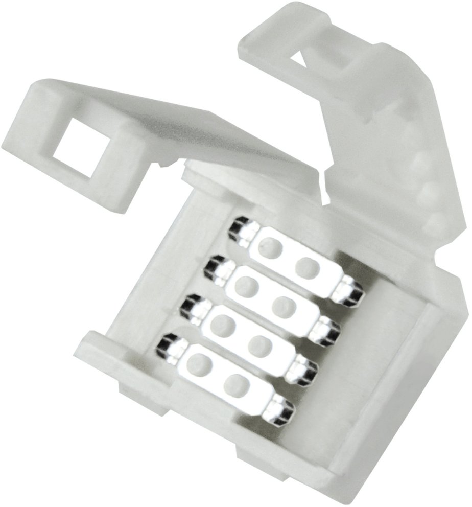 Złącze stałe do taśmy LED 303417 RGB dwustronne białe