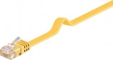 Goobay CAT 6Płaska Kabel połączeniowy,U/UTP, Żółty - Długość kabla 1.5 m
