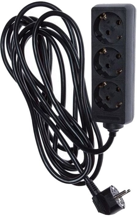 EXT CORD KF-GS-03-A 3X1.5 5M 3P BLACK