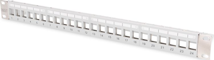 Digitus Patch panel 19" 1U 24x slot keystone Szary (DN-91410-LF)