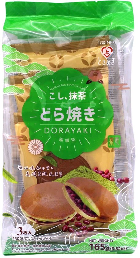 Dorayaki czerwona fasola zielona herbata