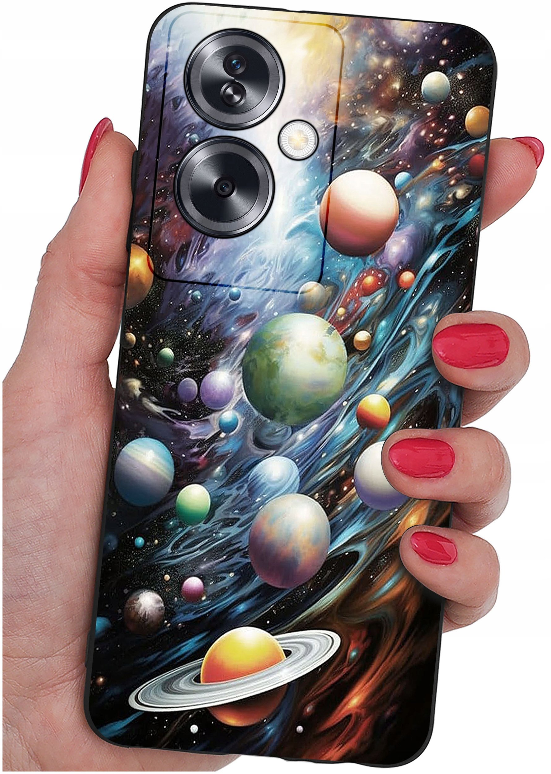 ETUI do Oppo A79 5G WZORY |SILIKONOWE MATT CASE + SZKŁO ochronne 9H