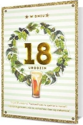 Pan Dragon Karnet HM200 18 Urodziny wianek alkohol HM200-2292